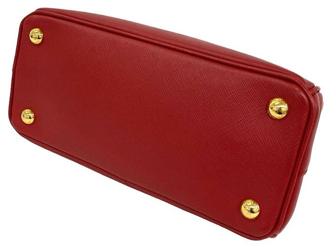 Borsa a mano Prada Galleria in pelle Saffiano Rosso - vista 8