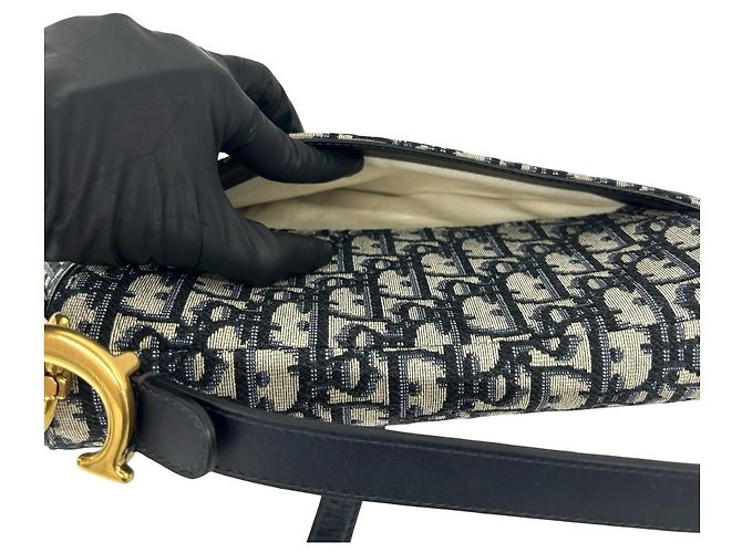 Borsa Saddle Christian Dior Navy Blu navy - vista 10