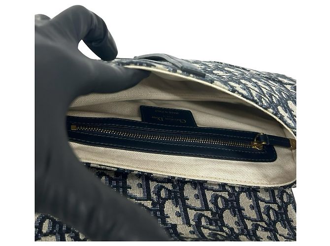 Borsa Saddle Christian Dior Navy Blu navy - vista 9