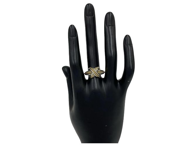Tiffany & Co Tiffany Signature Cross Ring Silvery Golden - view 2
