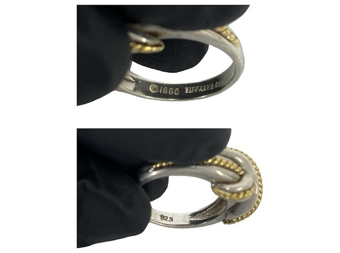 Tiffany & Co Tiffany Signature Cross Ring Silvery Golden - view 3