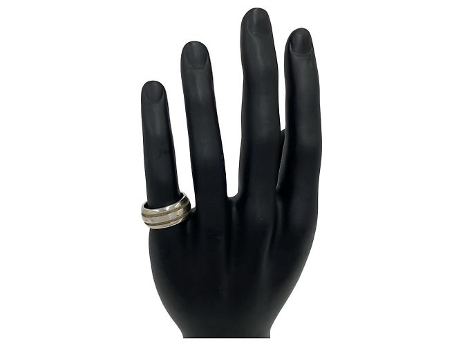Tiffany & Co Tiffany Vintage Grooved Double Line Ring Silber - Ansicht 2
