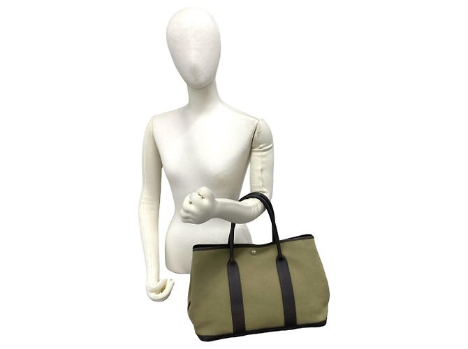 Hermès Borsa a mano Hermes Garden Party PM Marrone Cachi - vista 2