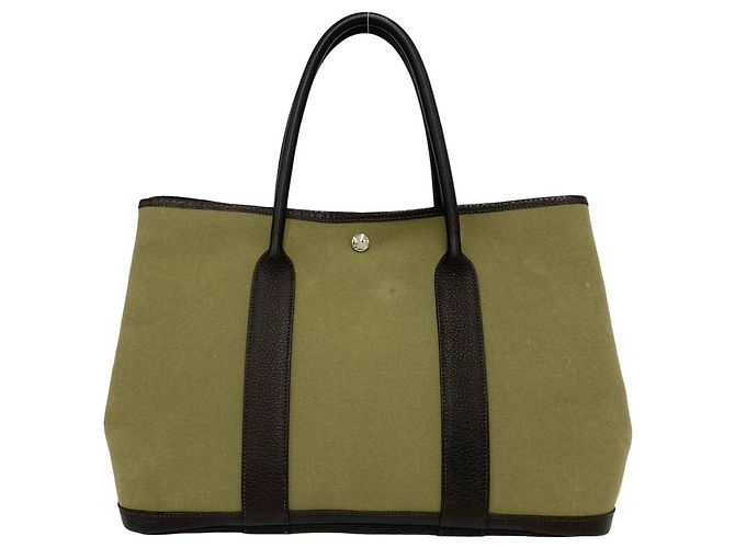 Hermès Borsa a mano Hermes Garden Party PM Marrone Cachi - vista 3