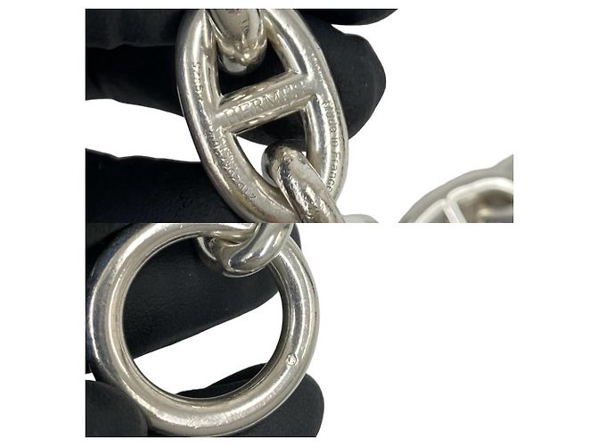 Hermès Bracciale con Charm Hermes Chaine d'Ancre TGM Argento - vista 3
