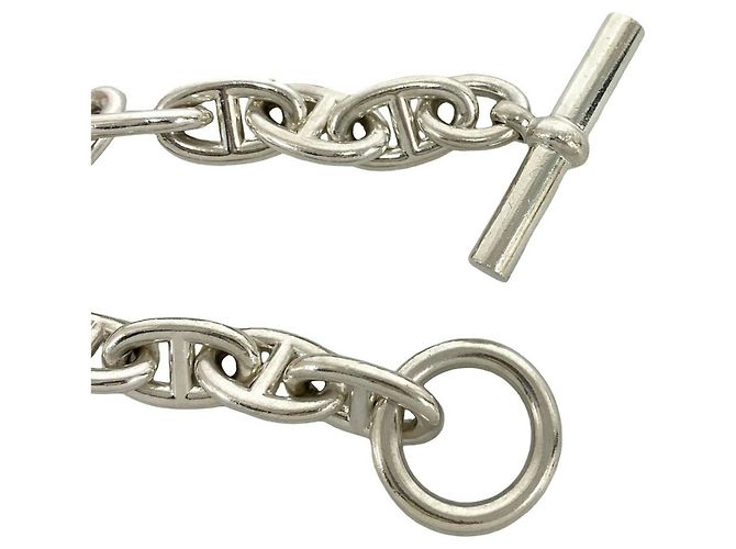 Hermès Bracciale con Charm Hermes Chaine d'Ancre TGM Argento - vista 4