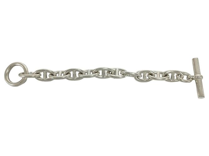 Hermès Bracciale con Charm Hermes Chaine d'Ancre TGM Argento - vista 6