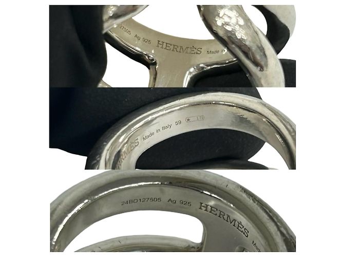 Hermès Hermes Osmo's PM Band Ring Silvery - view 3