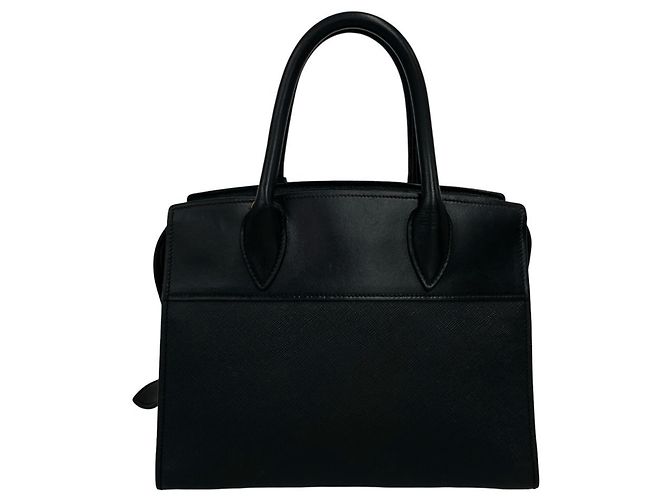Borsa a mano Prada in pelle Saffiano nera Nero - vista 3