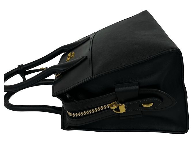 Borsa a mano Prada in pelle Saffiano nera Nero - vista 5