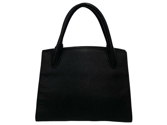 Borsa Prada in pelle Saffiano con logo monocromatico Nero - vista 3