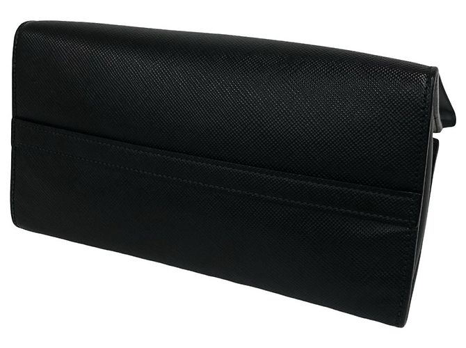 Borsa Prada in pelle Saffiano con logo monocromatico Nero - vista 8