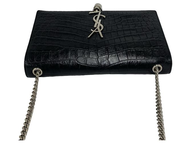 Borsa a tracolla Pouch in pelle Yves Saint Laurent Nero - vista 4