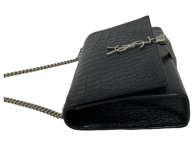 Borsa a tracolla Pouch in pelle Yves Saint Laurent Nero - vista 5