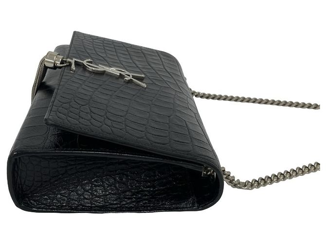 Borsa a tracolla Pouch in pelle Yves Saint Laurent Nero - vista 6