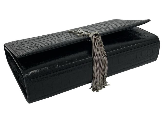 Borsa a tracolla Pouch in pelle Yves Saint Laurent Nero - vista 7
