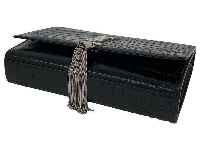 Borsa a tracolla Pouch in pelle Yves Saint Laurent Nero - vista 8