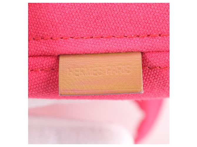 Hermès Hermes Panier de Plage PM Leather Tote Bag Rosa - vista 12