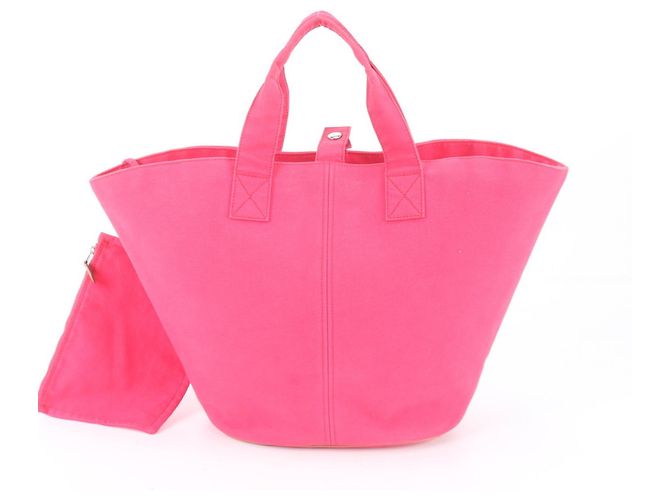 Hermès Hermes Panier de Plage PM Leather Tote Bag Rosa - vista 3