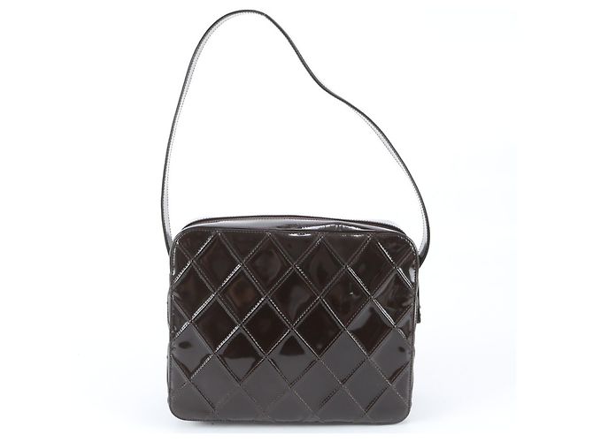Chanel Bicolore Leather Shoulder Bag Dark brown - view 3