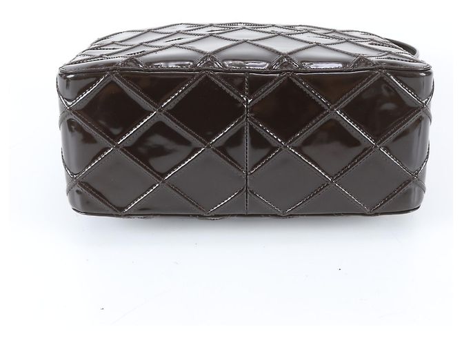 Chanel Bicolore Leather Shoulder Bag Dark brown - view 5