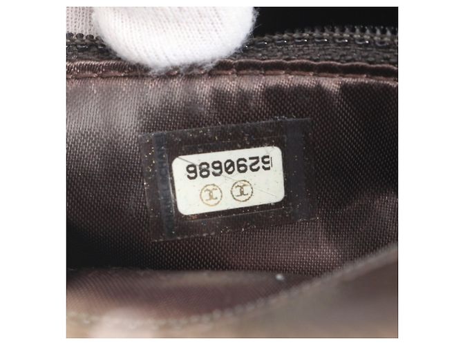 Chanel Bicolore Leather Shoulder Bag Dark brown - view 9