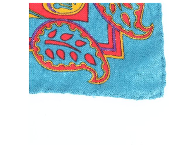 Hermès Foulard Hermes Carre Géant Indian Hunting Blu Arancione Giallo - vista 5