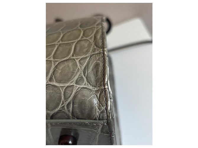 Christian Dior Samouraï 1947 Limited Edition in coccodrillo – John Galliano – 2007 Grigio - vista 16