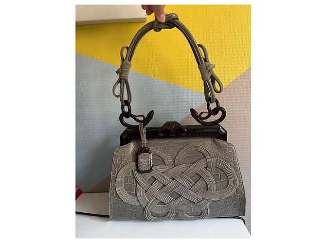 Christian Dior Samouraï 1947 Limited Edition in coccodrillo – John Galliano – 2007 Grigio - vista 2