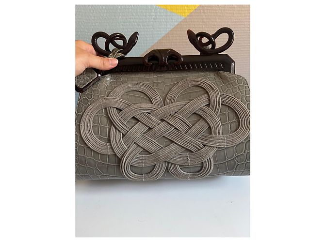 Christian Dior Samouraï 1947 Limited Edition in coccodrillo – John Galliano – 2007 Grigio - vista 7