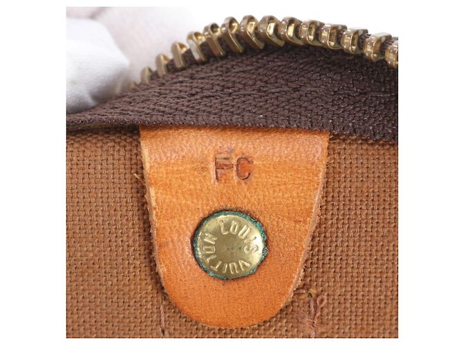 Borsa Boston Louis Vuitton Monogram Keepall 50 in pelle Marrone - vista 12