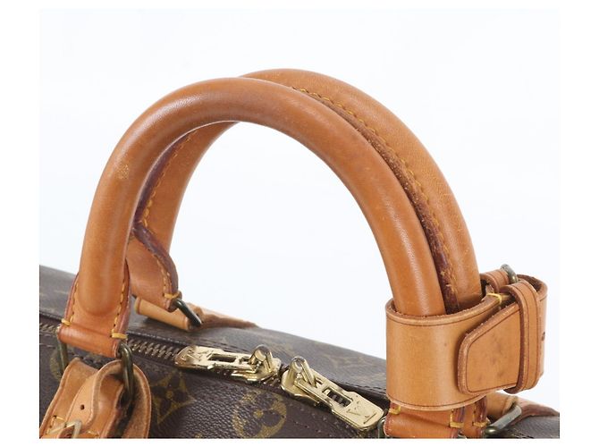 Borsa Boston Louis Vuitton Monogram Keepall 50 in pelle Marrone - vista 2