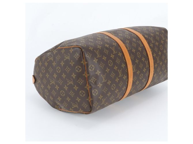 Borsa Boston Louis Vuitton Monogram Keepall 50 in pelle Marrone - vista 5