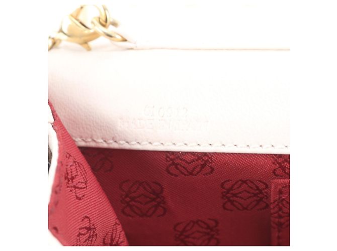 Bolsa de Ombro Loewe Anagram em Couro com Corrente Cru - vista 11