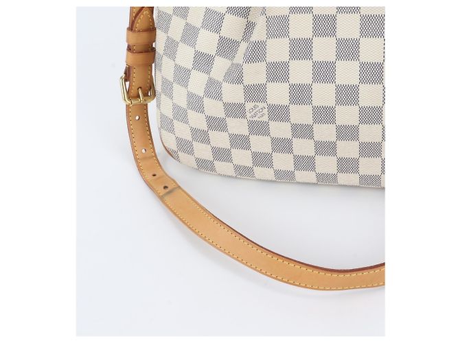 Borsa a tracolla Louis Vuitton Damier Azur Siracusa MM Marrone Beige - vista 2