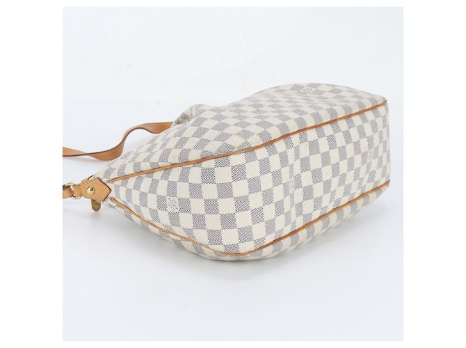 Borsa a tracolla Louis Vuitton Damier Azur Siracusa MM Marrone Beige - vista 5