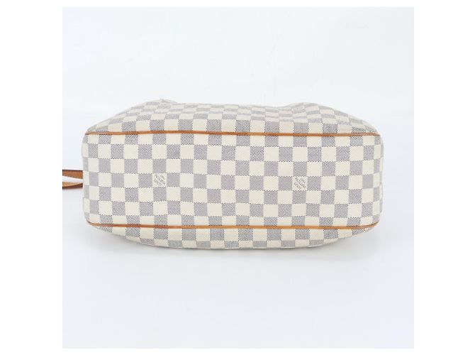 Borsa a tracolla Louis Vuitton Damier Azur Siracusa MM Marrone Beige - vista 6