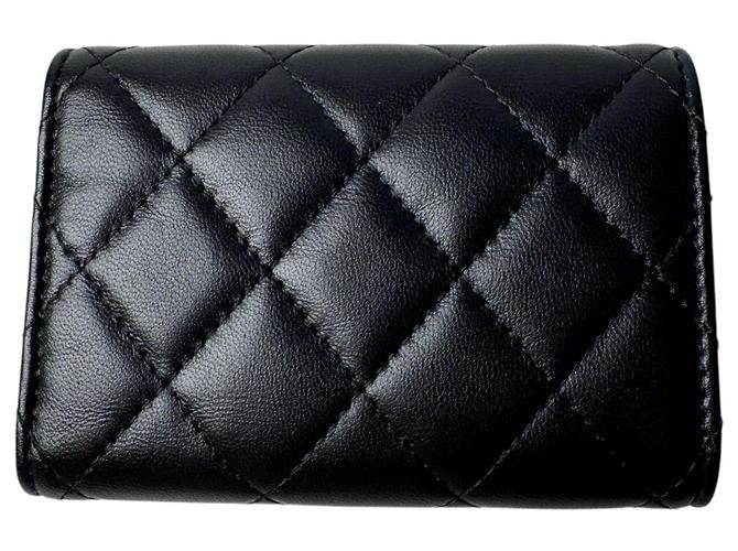 Cartera compacta Chanel Matelassé Coco Mark Negro - vista 2