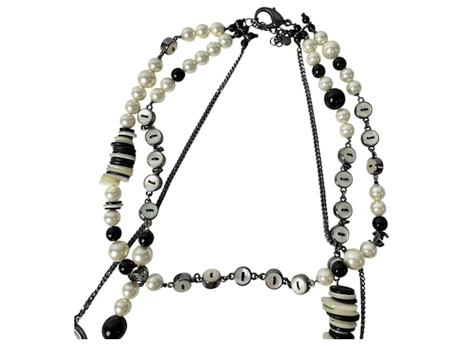 Collana lunga Chanel Coco Mark Multicolore - vista 3
