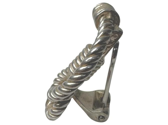 Hermès Orecchini Audienne Rope Twist Hermes Argento - vista 2