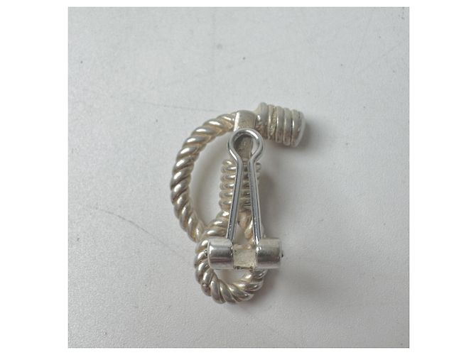 Hermès Orecchini Audienne Rope Twist Hermes Argento - vista 4