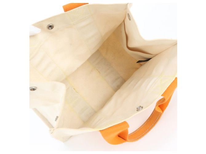 Hermès Borsa Tote Hermes Bora PM Beige Arancione - vista 7