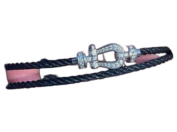 Bracciale Fred Force 10 Oro Bianco e Diamanti Silver hardware - vista 2