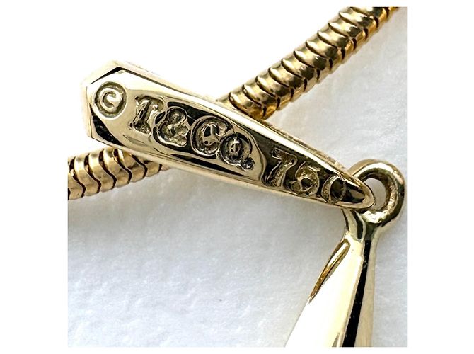Collana con pendente Tiffany & Co. Feather YG Yellow Gold - vista 7