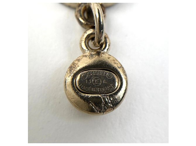 Collana a doppio giro con strass placcata oro Chanel D'oro - vista 7