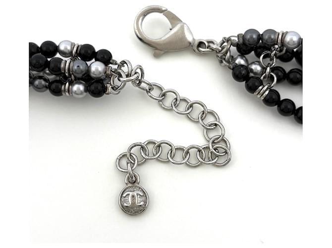 Collana Chanel Coco Mark Nero Argento - vista 2