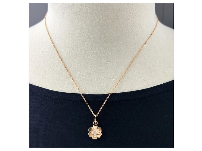 Colar com pingente Tiffany & Co. motivo floral em ouro rosa - vista 3