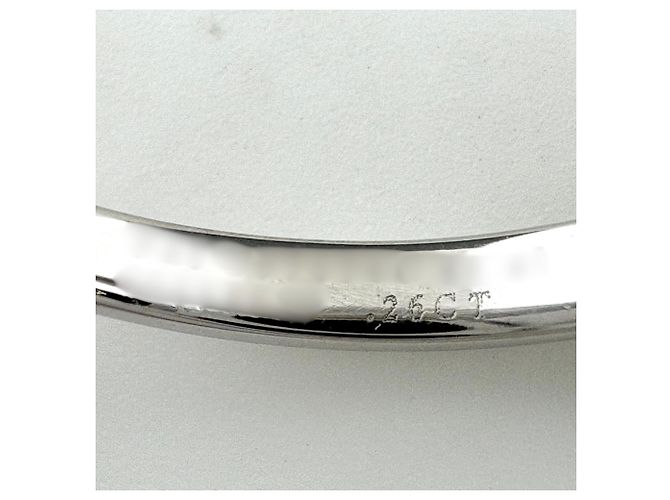 Anello fede Tiffany & Co. Lucida in platino e diamanti - vista 8