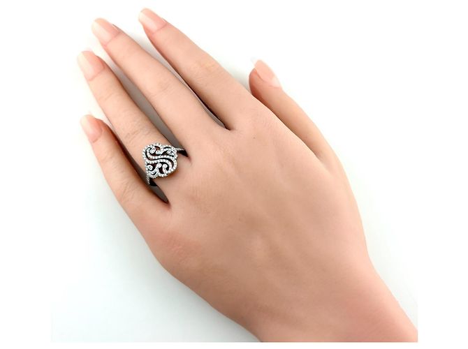 Anello Tiffany & Co. Enchant Double Heart in platino - vista 7