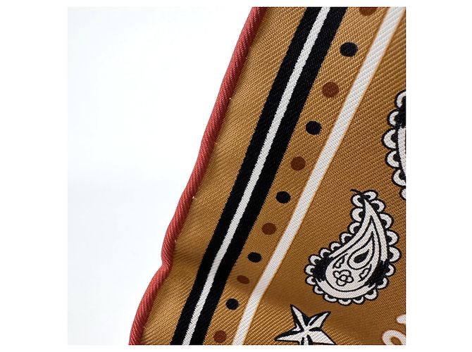 Hermès Foulard di seta Hermes Carre 55 Chorus Stellarum Marrone Multicolore - vista 3